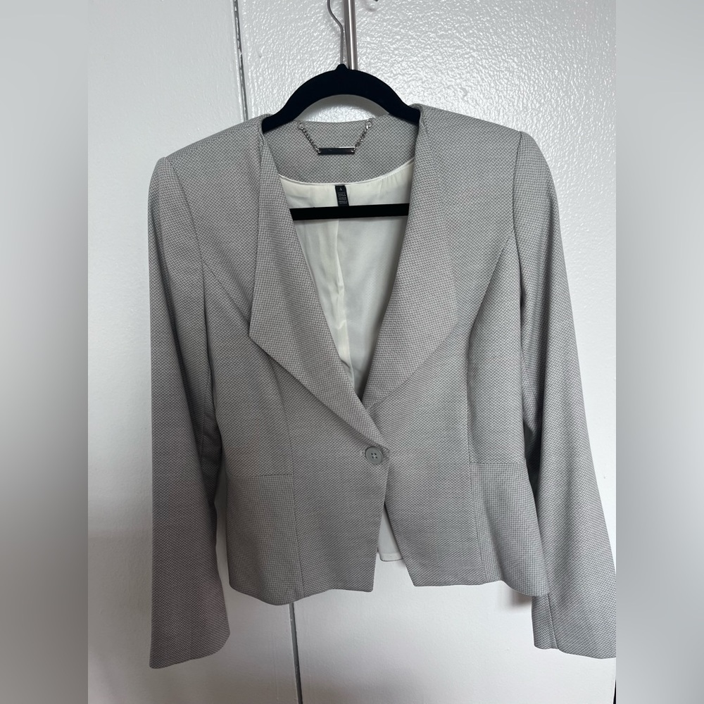 White House Black Market Heather Grey Blazer